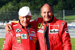Niki Lauda, Mercedes Non-Executive Chairman with Gerhard Berger (AUT)