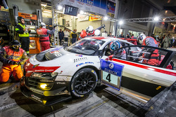 Pit stop for #4 Phoenix Racing Audi R8 LMS ultra: Christopher Haase, Christian Mamerow, René Rast, Markus Winkelhock