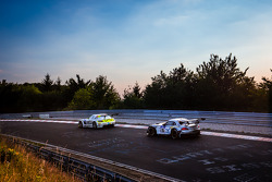 #15 HTP Motorsport Mercedes-Benz SLS AMG GT3: Harold Primat, Maximilian Götz, Kenneth Heyer, Roland Rehfeld, #25 Marc VDS Racing BMW Z4 GT3: Maxime Martin, Jörg Müller, Uwe Alzen, Marco Wittmann