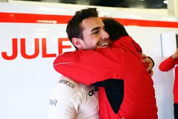 Jules Bianchi, Marussia F1 Team celebrates during qualifying