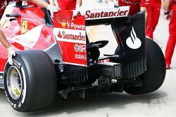 Kimi Raikkonen, Ferrari F14-T rear wing and rear diffuser detail