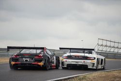 #2 Belgian Audi Club Team WRT Audi R8 LMS Ultra: Enzo Ide, Rene Rast and #84 HTP Motorsport Mercedes SLS AMG GT3: Maximilian Buhk, Maximilian Götz