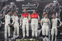 Podium: race winners Enzo Ide, Rene Rast, second place Thomas Jäger, Dominik Baumann, third place Robert Renauer, Jaap van Lagen