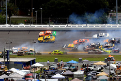 Multi-car crash involving Matt Kenseth and Kyle Busch, among others