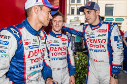 Stéphane Sarrazin, Anthony Davidson and Sébastien Buemi
