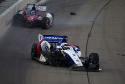 Mikhail Aleshin and Takuma Sato involved in a crash