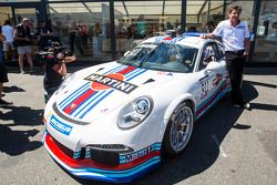 Patrick Dempsey, Actor, taking part in the Porsche Supercup race