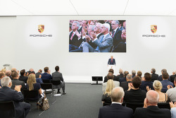 The opening of the Porsche development centre in Weissach