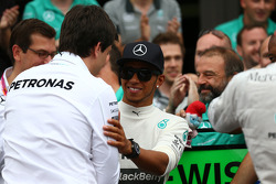 Lewis Hamilton, Mercedes AMG F1 and Toto Wolff, Mercedes AMG F1 Shareholder and Executive Director
