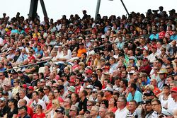 Fans in the grandstand