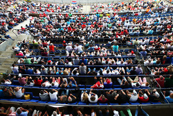 Fans in the grandstand