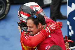 Race winner Stefano Coletti celebrates