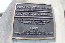 A plaque on the scoring pylon