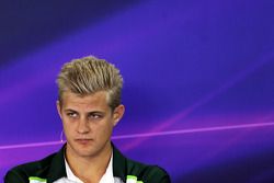 Marcus Ericsson, Caterham in the FIA Press Conference