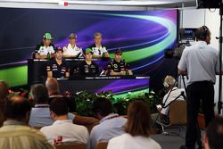 The FIA Press Conference: Kamui Kobayashi, Caterham; Esteban Gutierrez, Sauber; Marcus Ericsson, Cat