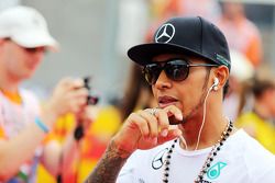 Lewis Hamilton, Mercedes AMG F1 on the drivers parade.