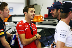 Jules Bianchi, Marussia F1 Team and Jean-Eric Vergne, Scuderia Toro Rosso on the drivers parade.