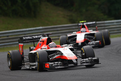 Jules Bianchi, Marussia F1 Team MR03 leads Max Chilton, Marussia F1 Team MR03
