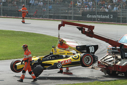 Tony Kanaan, Chip Ganassi Racing Chevrolet spins