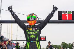 Ryan Dalziel celebrates pole