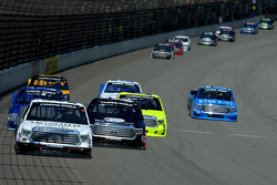 Johnny Sauter leads a pack of cars