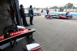 Formula E cars in pitlane