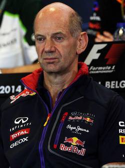 Adrian Newey, Red Bull Racing Chief Technical Officer in the FIA Press Conference