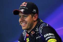 Sebastian Vettel, Red Bull Racing in the FIA Press Conference