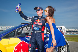 #31 Olsbergs MSE Ford Fiesta ST: Joni Wiman with the Red Bull girl