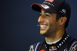 Race winner Daniel Ricciardo, Red Bull Racing in the FIA Press Conference