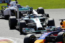 Nico Rosberg, Mercedes AMG F1 Team and Valtteri Bottas, Williams F1 Team