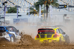 #34 Volkswagen Andretti Rallycross Volkswagen Polo: Tanner Foust, #11 Subaru Rally Team USA Subaru WRX STi: Sverre Isachsen