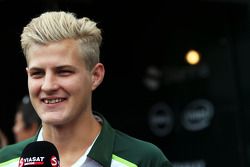 Marcus Ericsson, Caterham with the media