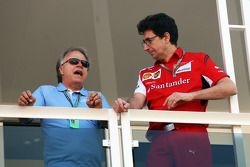 (L to R): Joe Custer, Stewart Haas Racing Vice President with Mattia Binotto, Ferrari Race Engine Manager