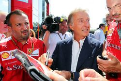 Luca di Montezemolo, Ferrari President with the media