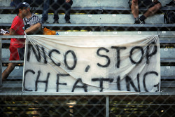A banner for Nico Rosberg, Mercedes AMG F1