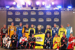 Chase drivers Jeff Gordon, Denny Hamlin, Kyle Busch, Carl Edwards, Ryan Newman, Joey Logano, Kurt Busch, Matt Kenseth, Aric Almirola, Dale Earnhardt Jr., Greg Biffle, Brad Keselowski, A.J. Allmendinger, Kasey Kahne, Kevin Harvick