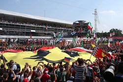 Fans take over the track