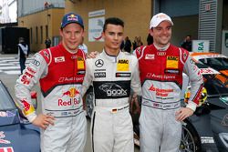 Polesitter Pascal Wehrlein, second place Mattias Ekström, third place Jamie Green