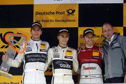 Podium: race winner Pascal Wehrlein, second place Christian Vietoris, third place Timo Scheider