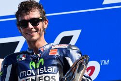 Podio: ganador de la carrera Valentino Rossi