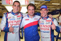 Polesitters Nicolas Lapierre, Sebastien Buemi, Anthony Davidson