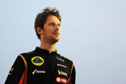Romain Grosjean, Lotus F1 Team on the drivers parade