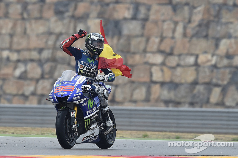 Race winner Jorge Lorenzo, Yamaha Factory Racing