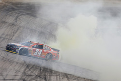 Race winner Jeff Gordon celebrates