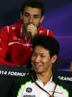 Kamui Kobayashi, Caterham in the FIA Press Conference