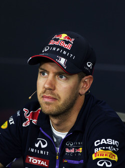 Sebastian Vettel, Red Bull Racing in the FIA Press Conference
