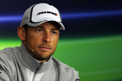 Jenson Button, McLaren in the FIA Press Conference