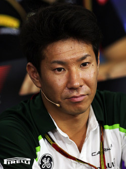Kamui Kobayashi, Caterham in the FIA Press Conference