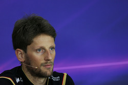 Romain Grosjean, Lotus F1 Team in the FIA Press Conference